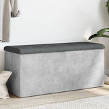 Concrete gray storage bench 102x42x45 cm engineered wood