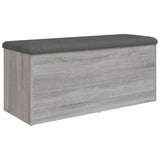 Banc de rangement sonoma gris 102x42x45 cm bois d'ingénierie