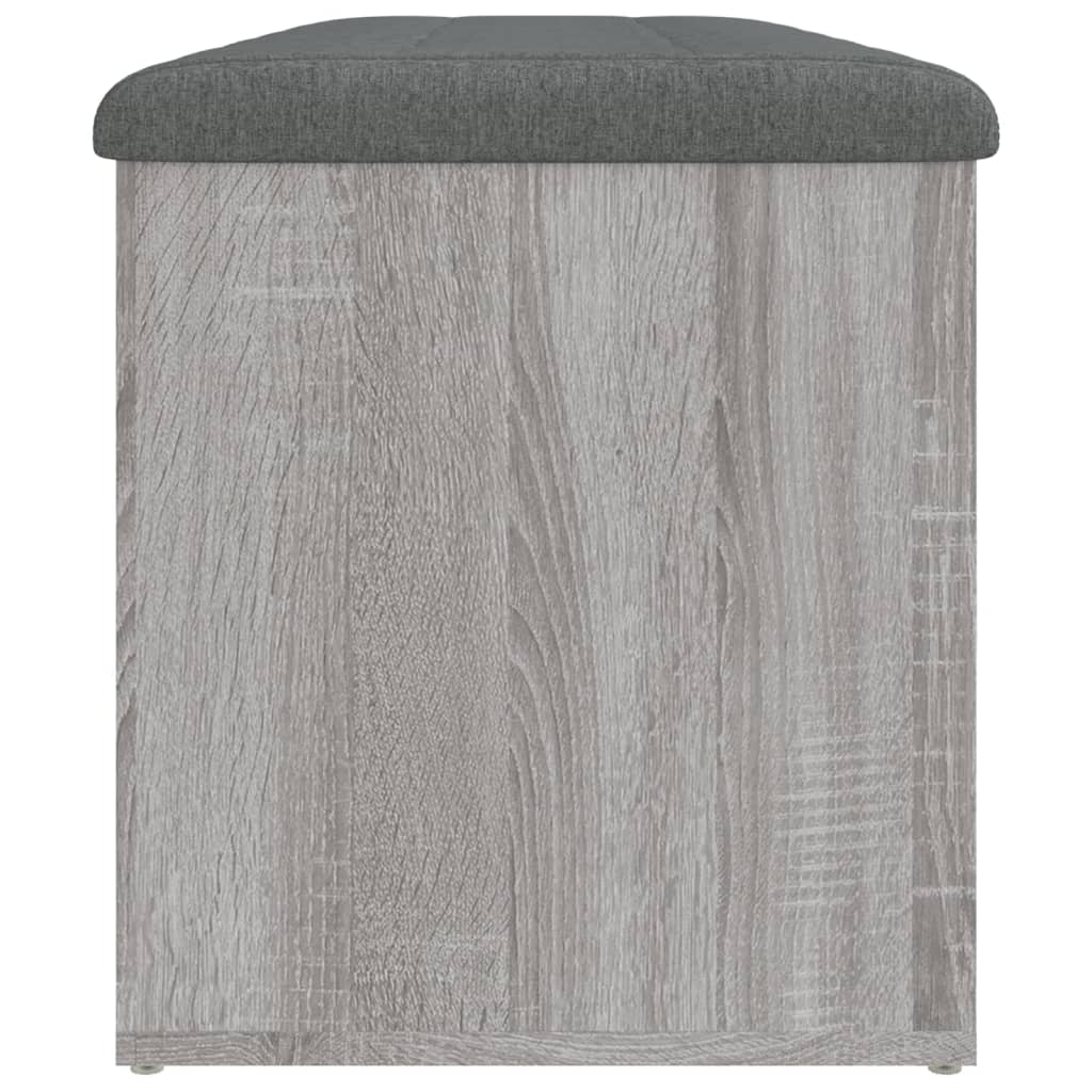 Banc de rangement sonoma gris 102x42x45 cm bois d'ingénierie