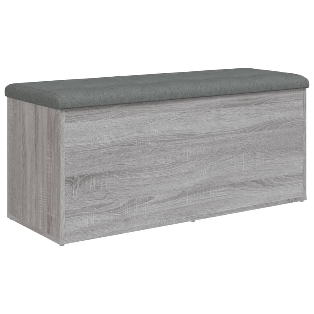 Banc de rangement sonoma gris 102x42x45 cm bois d'ingénierie