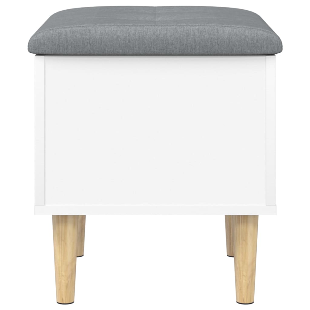 Banc de rangement blanc 42x42x46 cm bois d'ingénierie