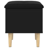 Banc de rangement noir 42x42x46 cm bois d'ingénierie