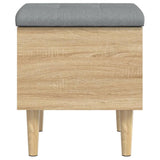 Banc de rangement chêne sonoma 42x42x46 cm bois d'ingénierie