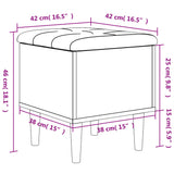 Banc de rangement chêne sonoma 42x42x46 cm bois d'ingénierie