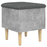 Banc de rangement gris béton 42x42x46 cm bois d'ingénierie