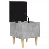 Banc de rangement gris béton 42x42x46 cm bois d'ingénierie