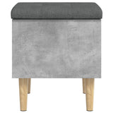 Banc de rangement gris béton 42x42x46 cm bois d'ingénierie