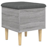 Banc de rangement sonoma gris 42x42x46 cm bois d'ingénierie