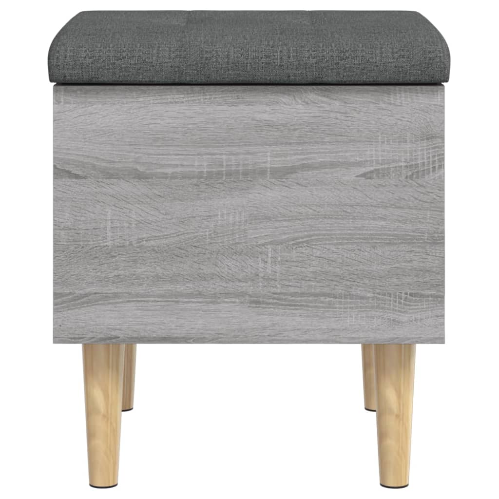 Banc de rangement sonoma gris 42x42x46 cm bois d'ingénierie