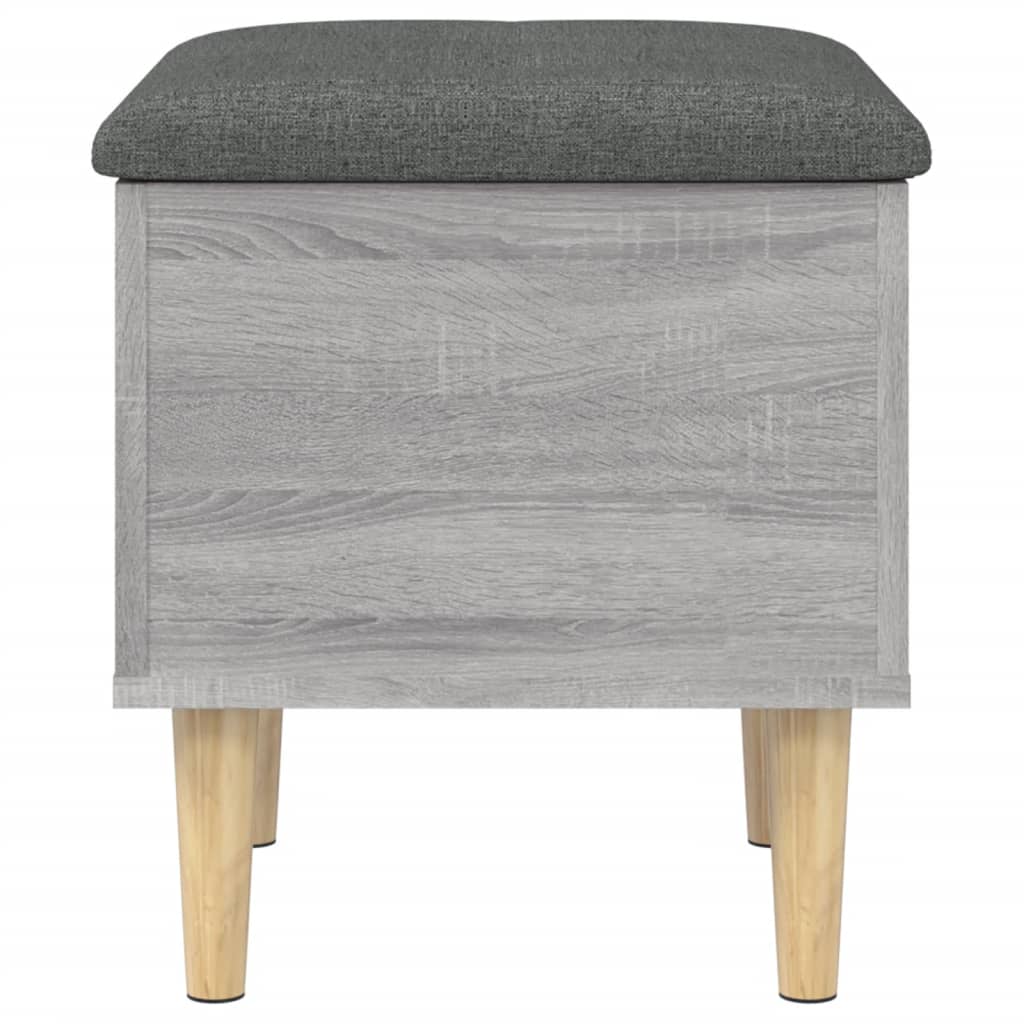 Banc de rangement sonoma gris 42x42x46 cm bois d'ingénierie