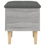 Banc de rangement sonoma gris 42x42x46 cm bois d'ingénierie