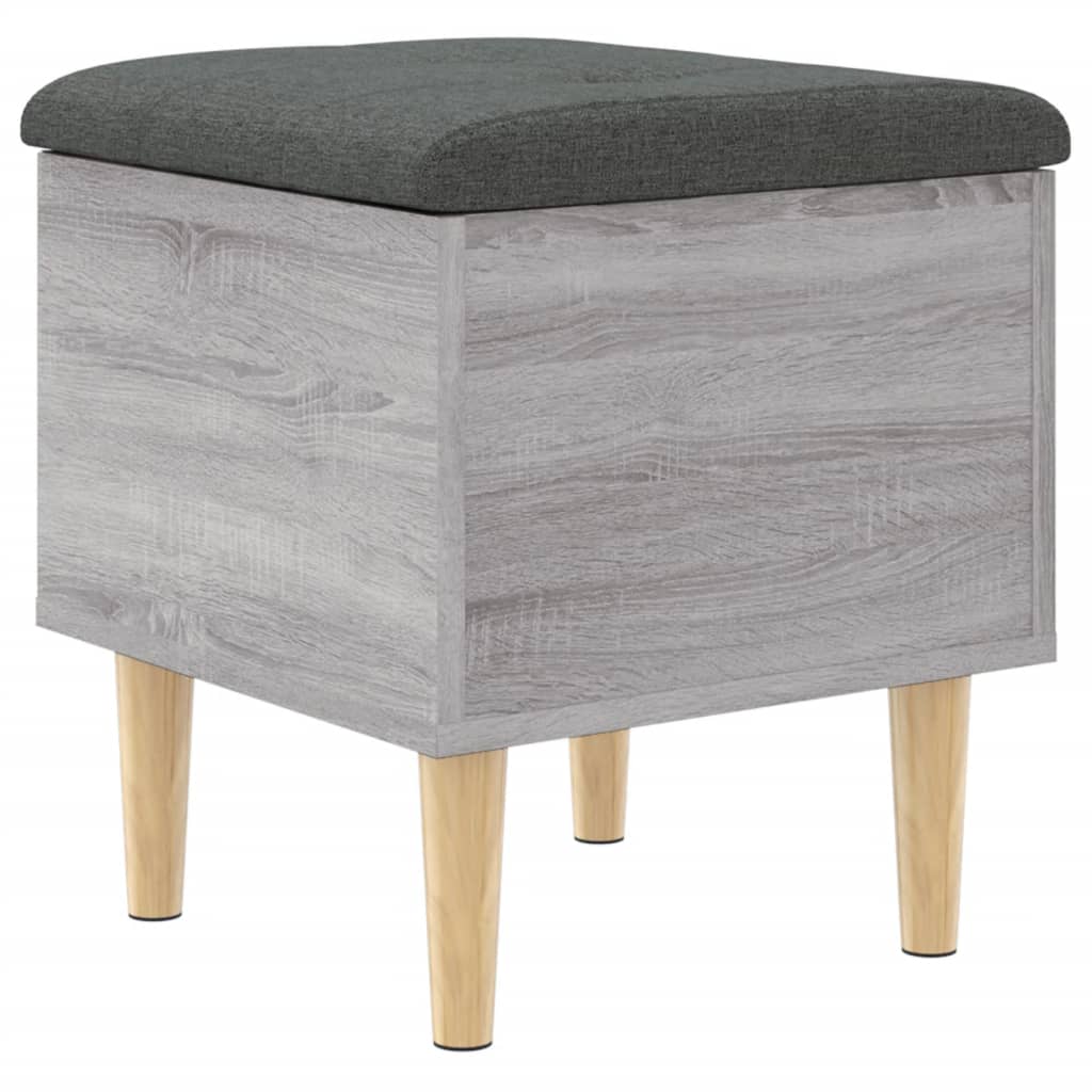 Banc de rangement sonoma gris 42x42x46 cm bois d'ingénierie