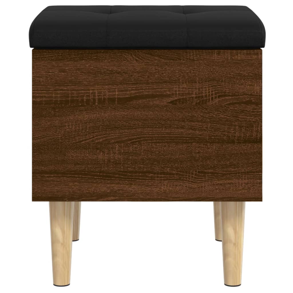 Banc de rangement chêne marron 42x42x46 cm bois d'ingénierie