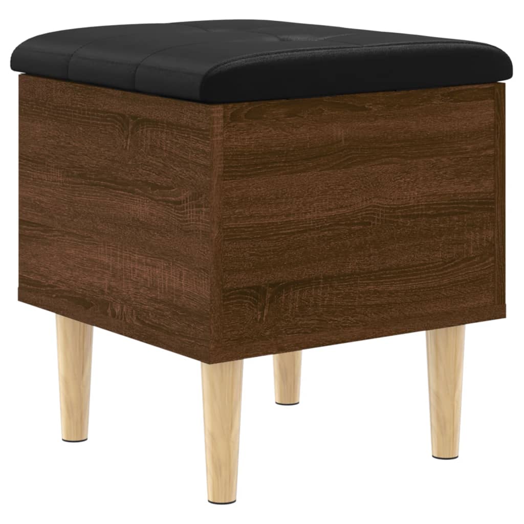 Banc de rangement chêne marron 42x42x46 cm bois d'ingénierie