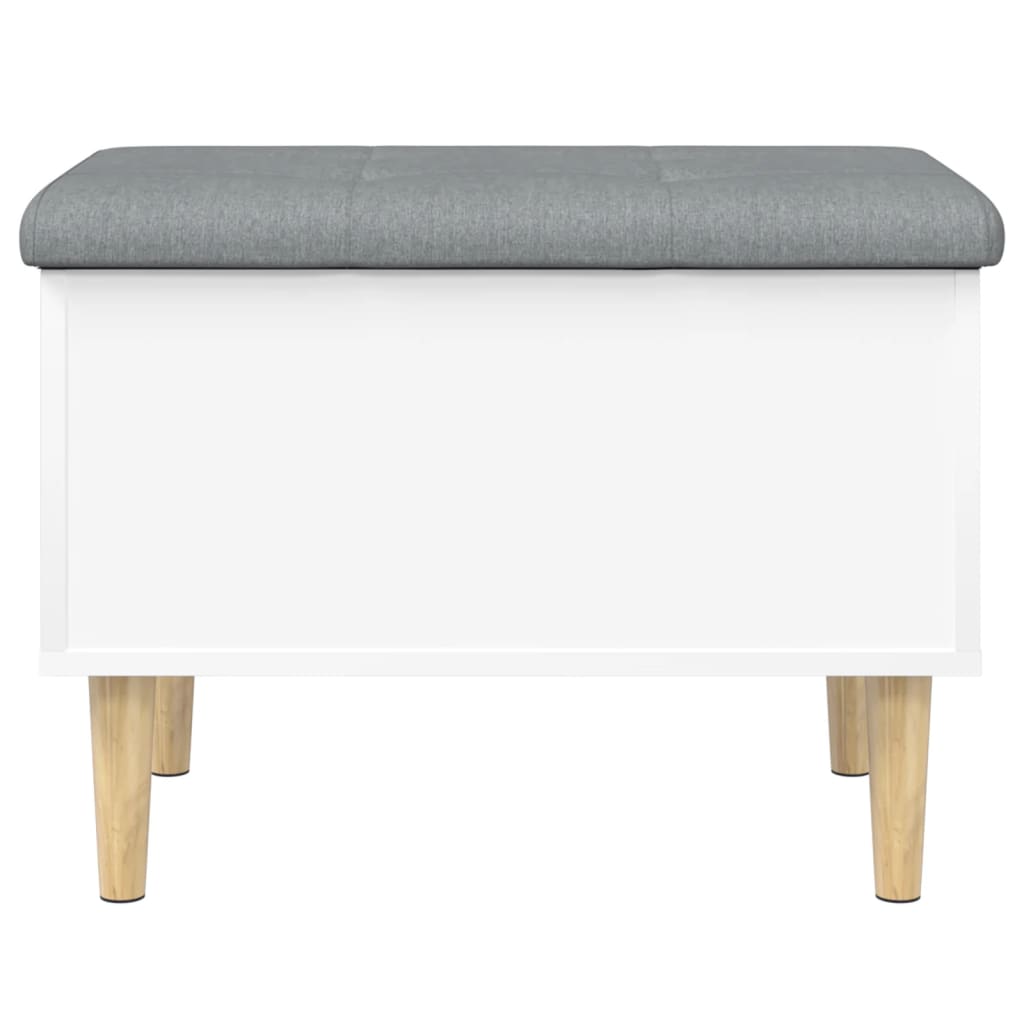 Banc de rangement blanc 62x42x46 cm bois d'ingénierie