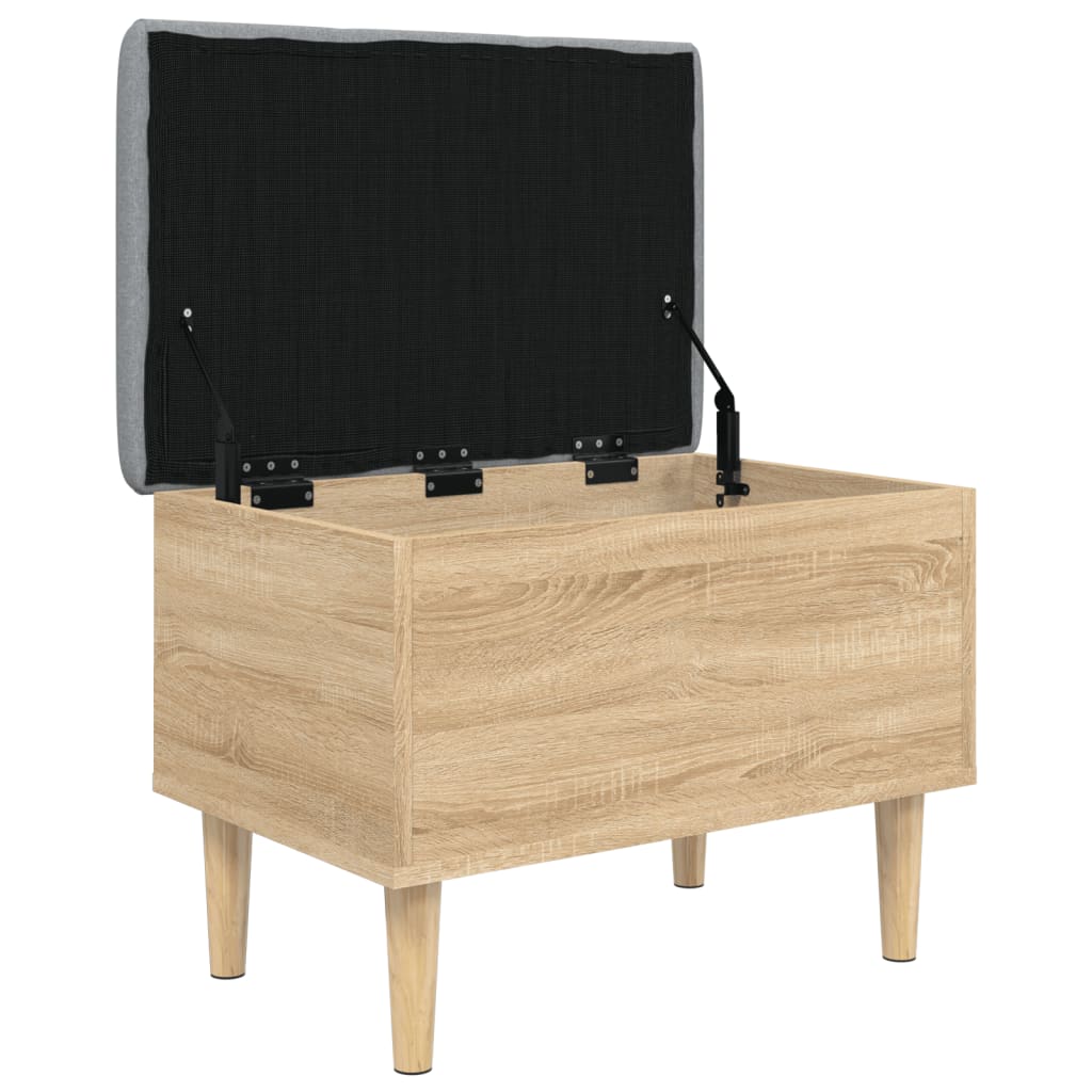 Banc de rangement chêne sonoma 62x42x46 cm bois d'ingénierie