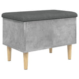 Banc de rangement gris béton 62x42x46 cm bois d'ingénierie