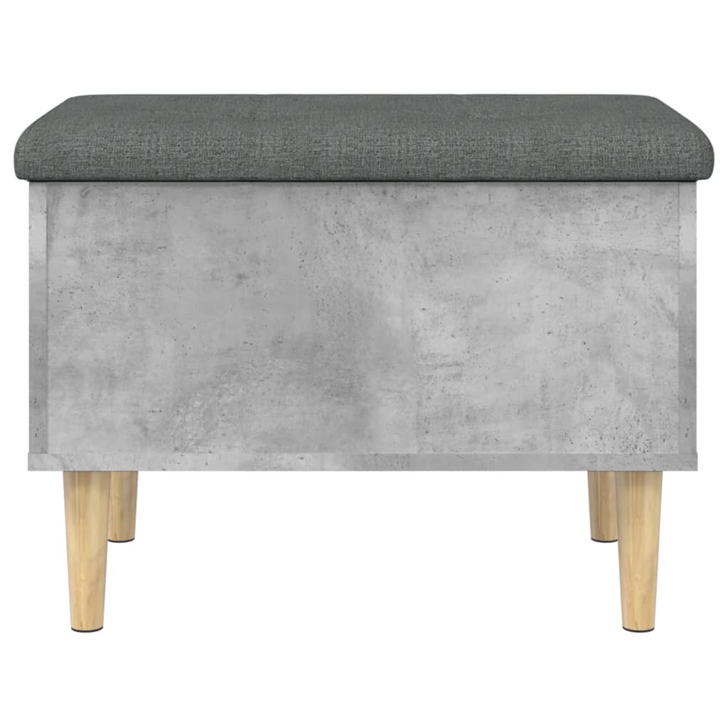 Banc de rangement gris béton 62x42x46 cm bois d'ingénierie