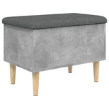 Banc de rangement gris béton 62x42x46 cm bois d'ingénierie