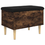 Banc de rangement chêne fumé 62x42x46 cm bois d'ingénierie