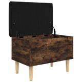 Banc de rangement chêne fumé 62x42x46 cm bois d'ingénierie