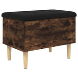 Banc de rangement chêne fumé 62x42x46 cm bois d'ingénierie