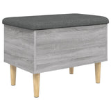 Banc de rangement sonoma gris 62x42x46 cm bois d'ingénierie