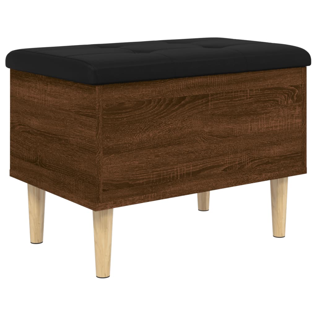 Banc de rangement chêne marron 62x42x46 cm bois d'ingénierie