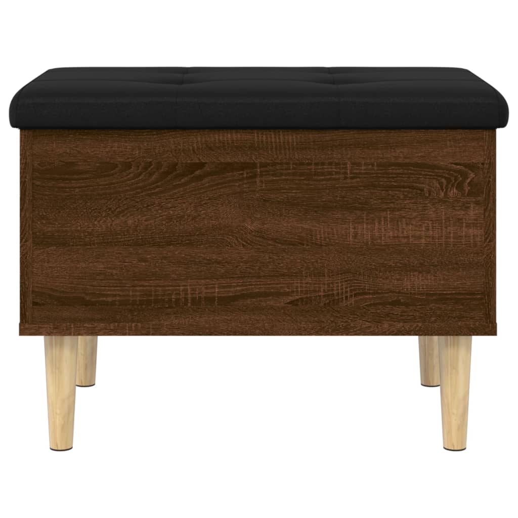 Banc de rangement chêne marron 62x42x46 cm bois d'ingénierie