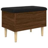 Banc de rangement chêne marron 62x42x46 cm bois d'ingénierie