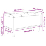 Banc de rangement blanc 82x42x46 cm bois d'ingénierie