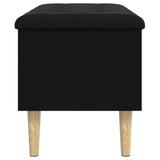 Banc de rangement noir 82x42x46 cm bois d'ingénierie