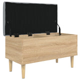 Banc de rangement chêne sonoma 82x42x46 cm bois d'ingénierie