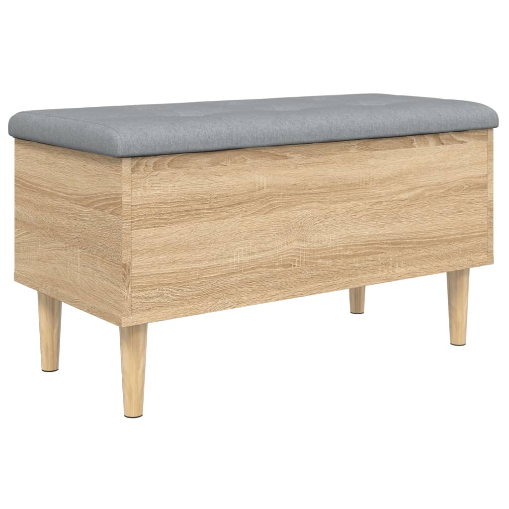 Banc de rangement chêne sonoma 82x42x46 cm bois d'ingénierie