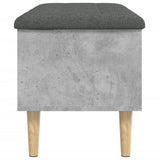 Banc de rangement gris béton 82x42x46 cm bois d'ingénierie