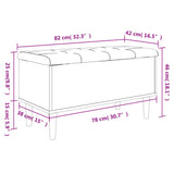 Banc de rangement chêne fumé 82x42x46 cm bois d'ingénierie