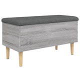 Banc de rangement sonoma gris 82x42x46 cm bois d'ingénierie