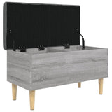 Banc de rangement sonoma gris 82x42x46 cm bois d'ingénierie