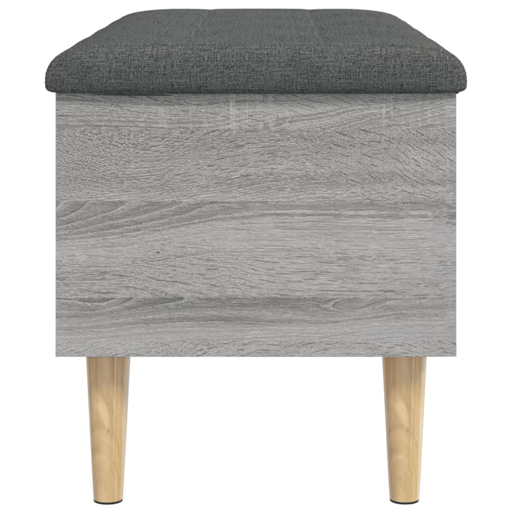 Banc de rangement sonoma gris 82x42x46 cm bois d'ingénierie