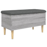 Banc de rangement sonoma gris 82x42x46 cm bois d'ingénierie