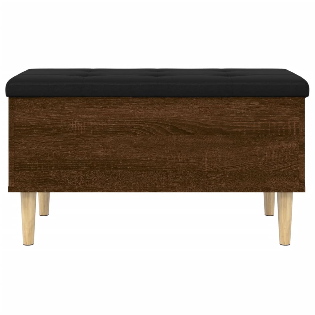 Banc de rangement chêne marron 82x42x46 cm bois d'ingénierie