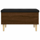 Banc de rangement chêne marron 82x42x46 cm bois d'ingénierie