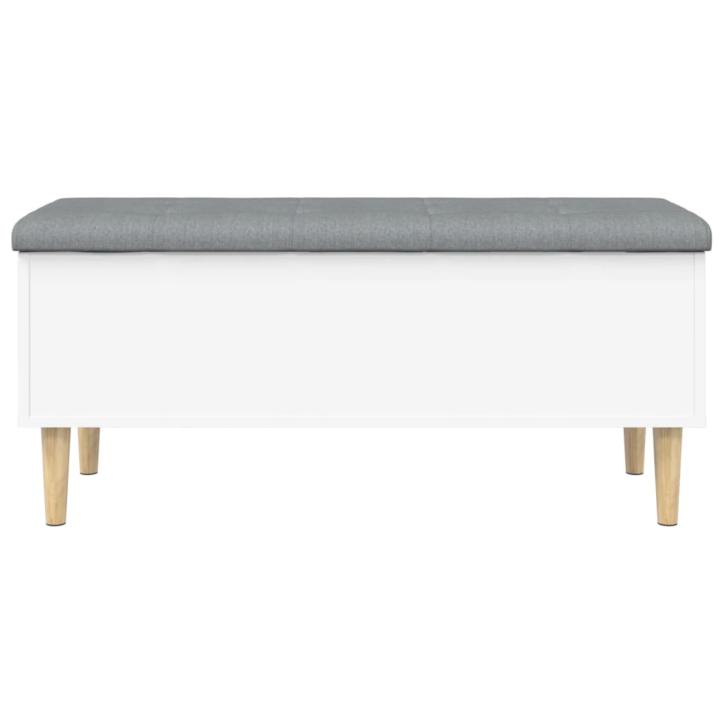 Banc de rangement blanc 102x42x46 cm bois d'ingénierie