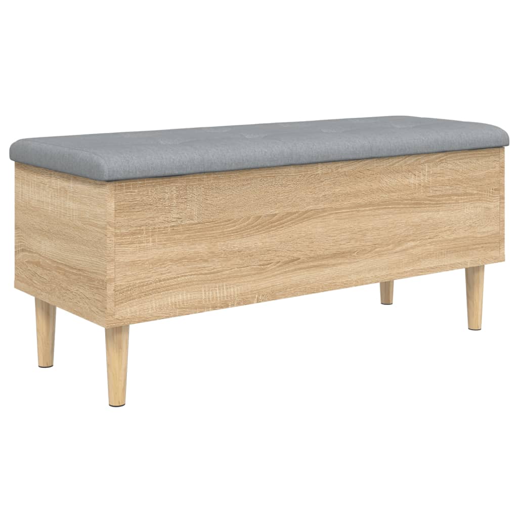 Banc de rangement chêne sonoma 102x42x46 cm bois d'ingénierie