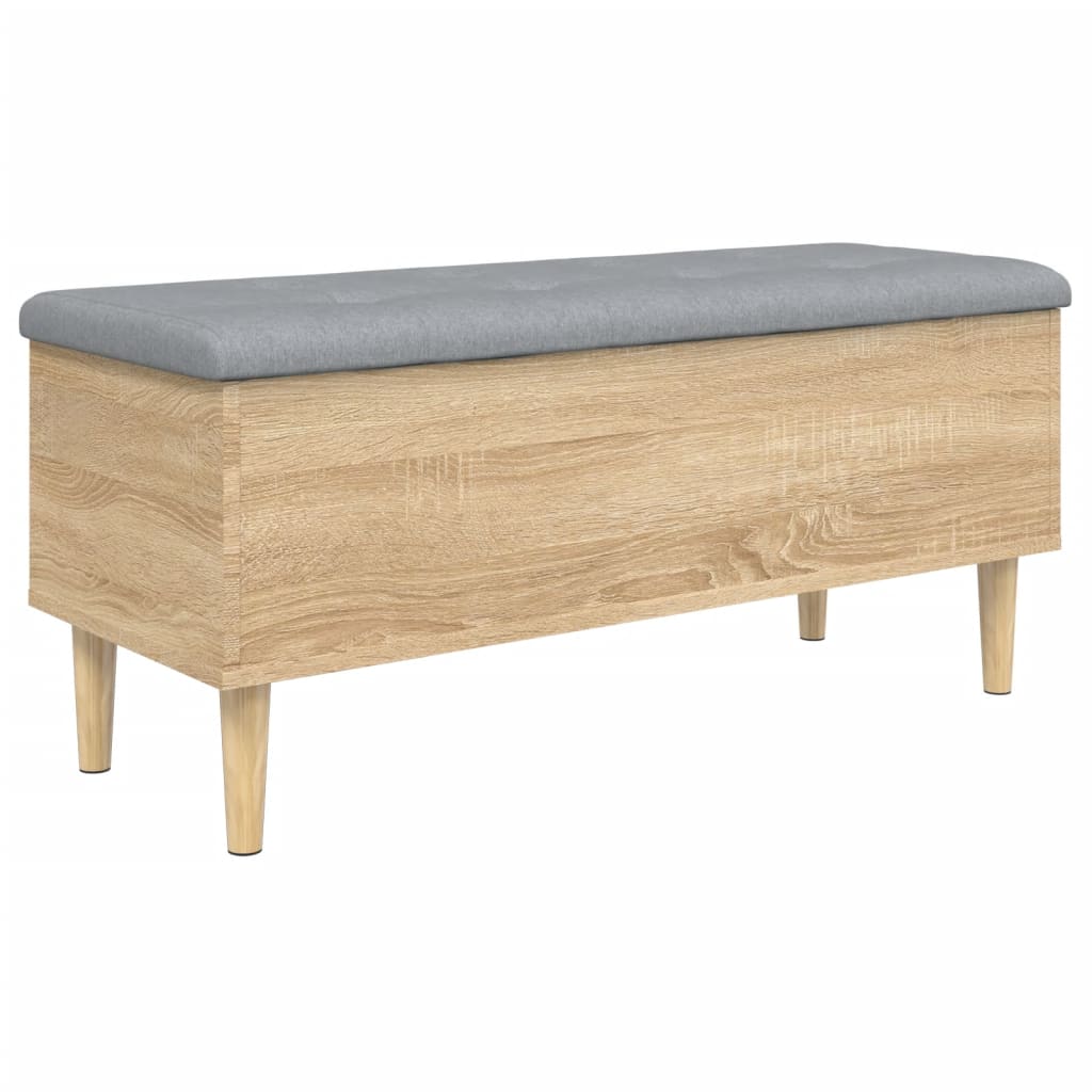 Banc de rangement chêne sonoma 102x42x46 cm bois d'ingénierie