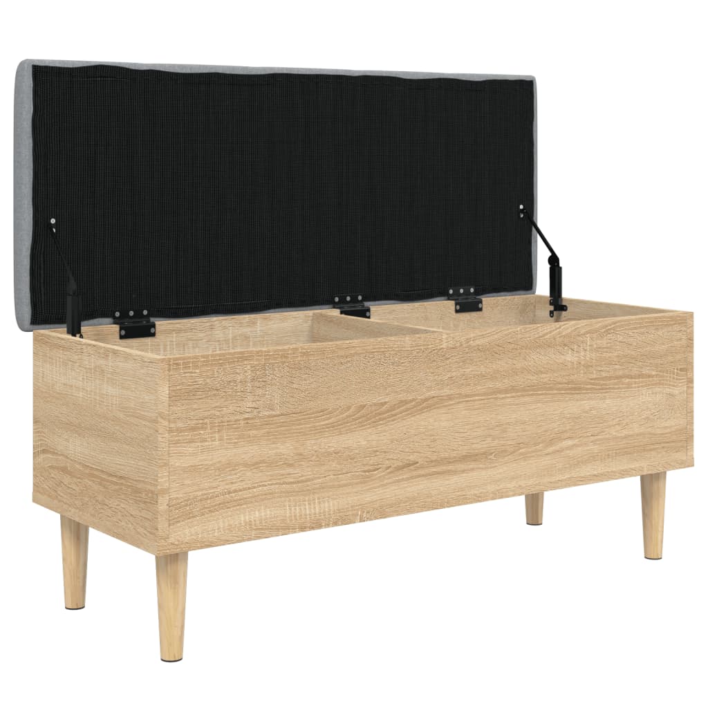 Banc de rangement chêne sonoma 102x42x46 cm bois d'ingénierie