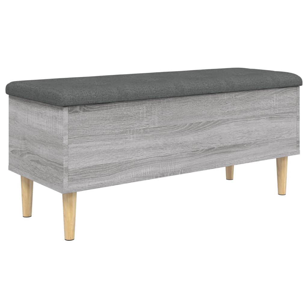 Sonoma gray storage bench 102x42x46 cm engineered wood