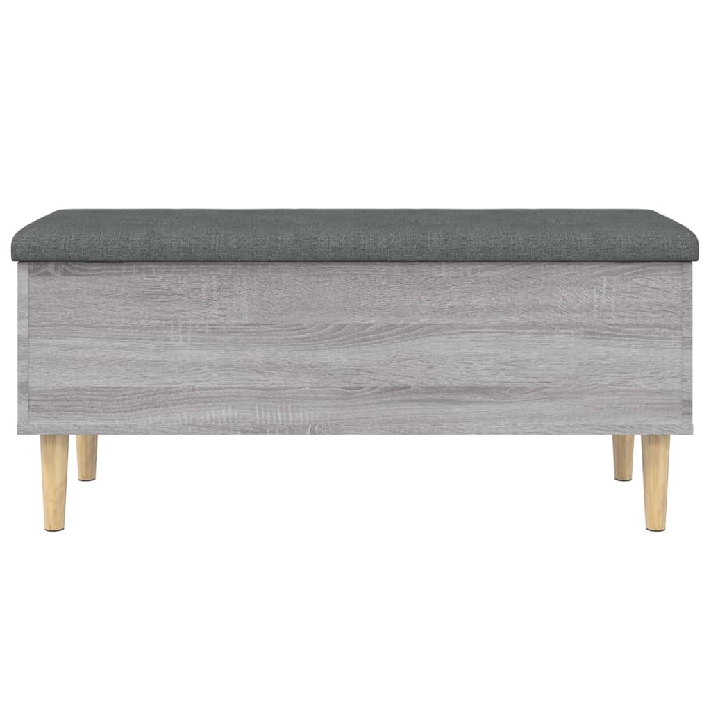 Sonoma gray storage bench 102x42x46 cm engineered wood