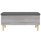 Sonoma gray storage bench 102x42x46 cm engineered wood