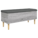 Sonoma gray storage bench 102x42x46 cm engineered wood